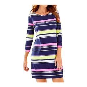 Lilly Pulitzer Marlowe Dress Blue Pink Sun Stripe Sz S